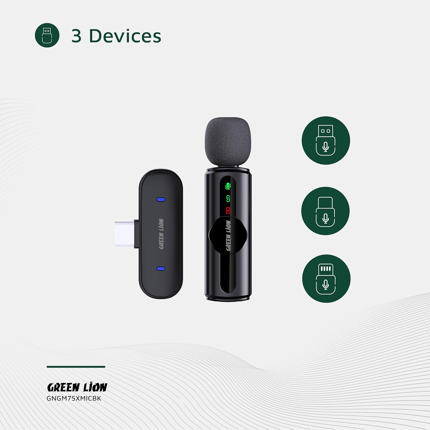Green Lion GM-75X Microphone 3 In 1