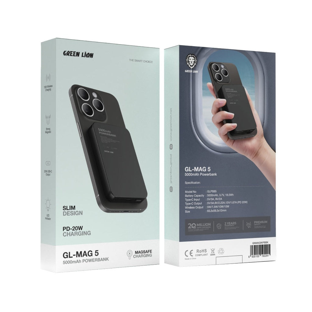 Green Lion GL-MAG 5 5000mAh Magnetic Power Bank