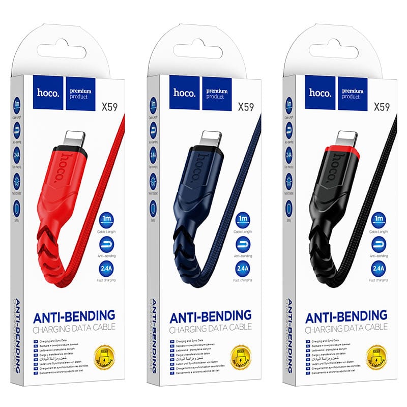 Hoco X59 Anti-Bending Lightning Cable