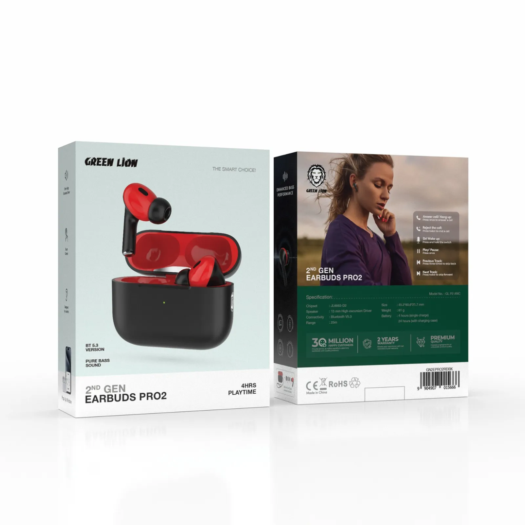 Green Lion 2nd Gen Earbuds Pro 2 with ANC