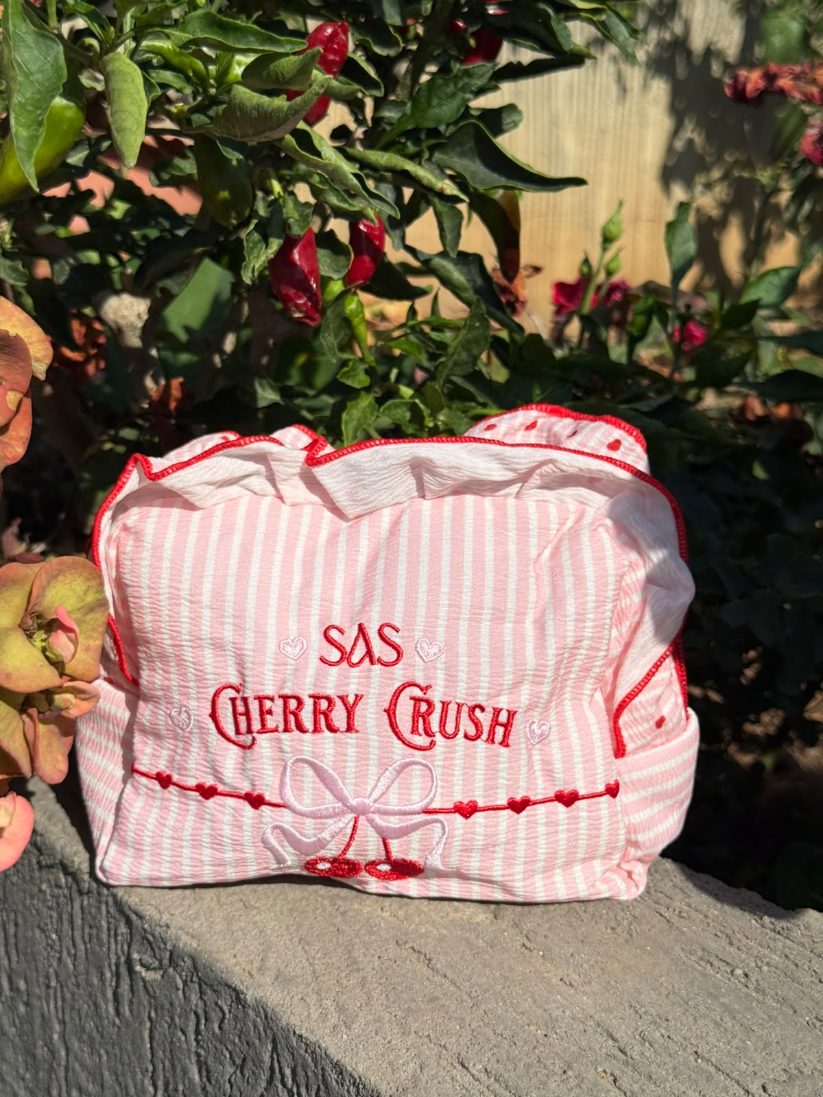 SAS Cherry Crush Quilted Cosmetic Pouch