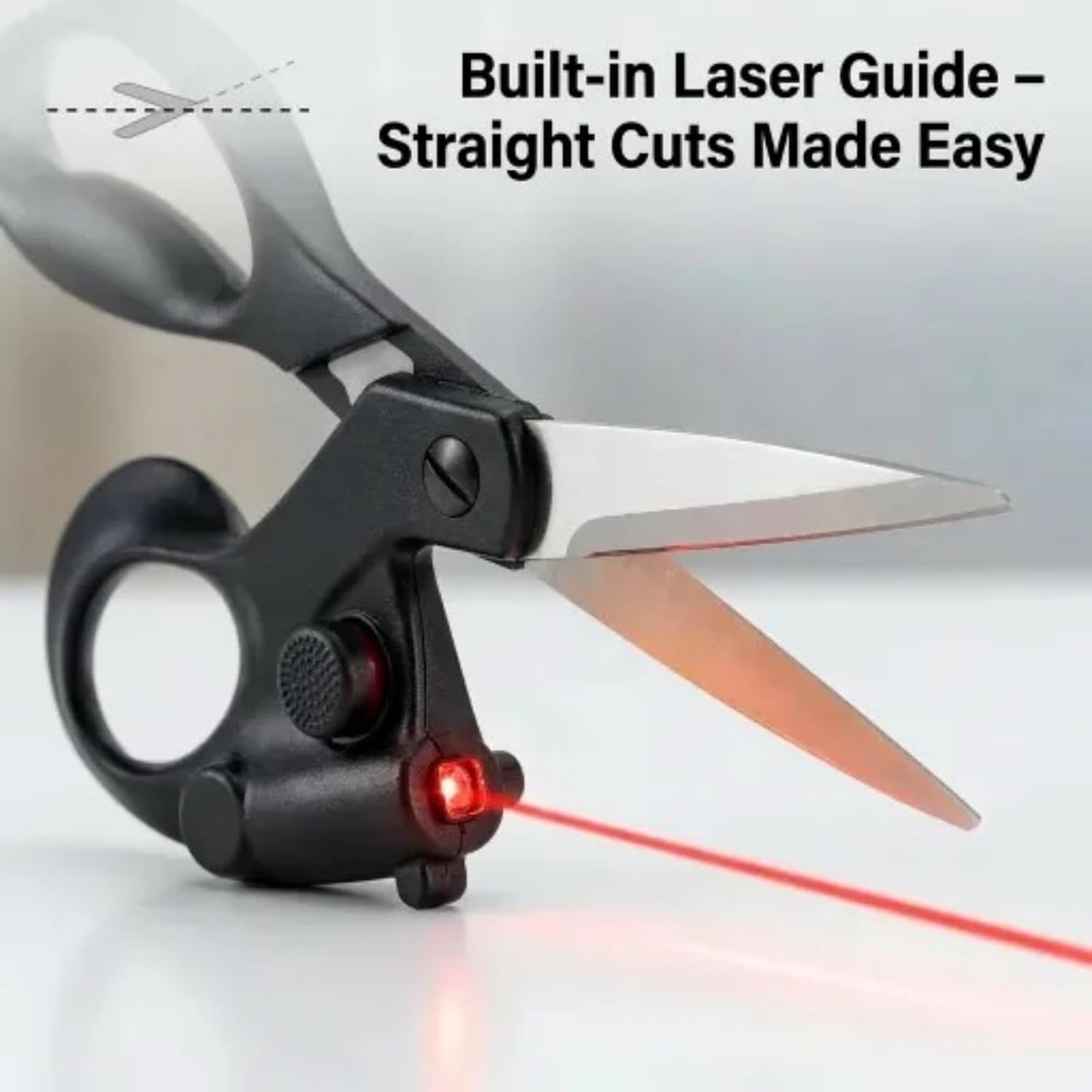 Laser-Guided Fabric Cutting Scissors