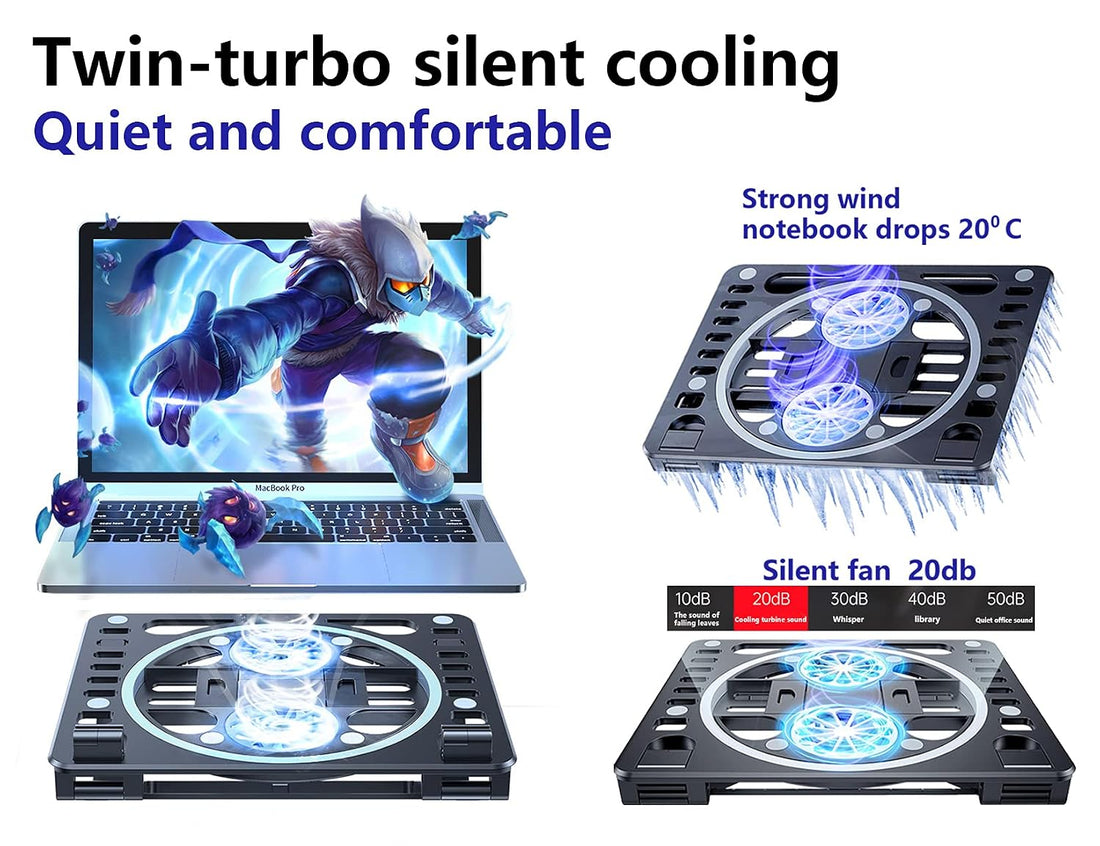 4-In-1 Laptop Cooling Pad Stand
