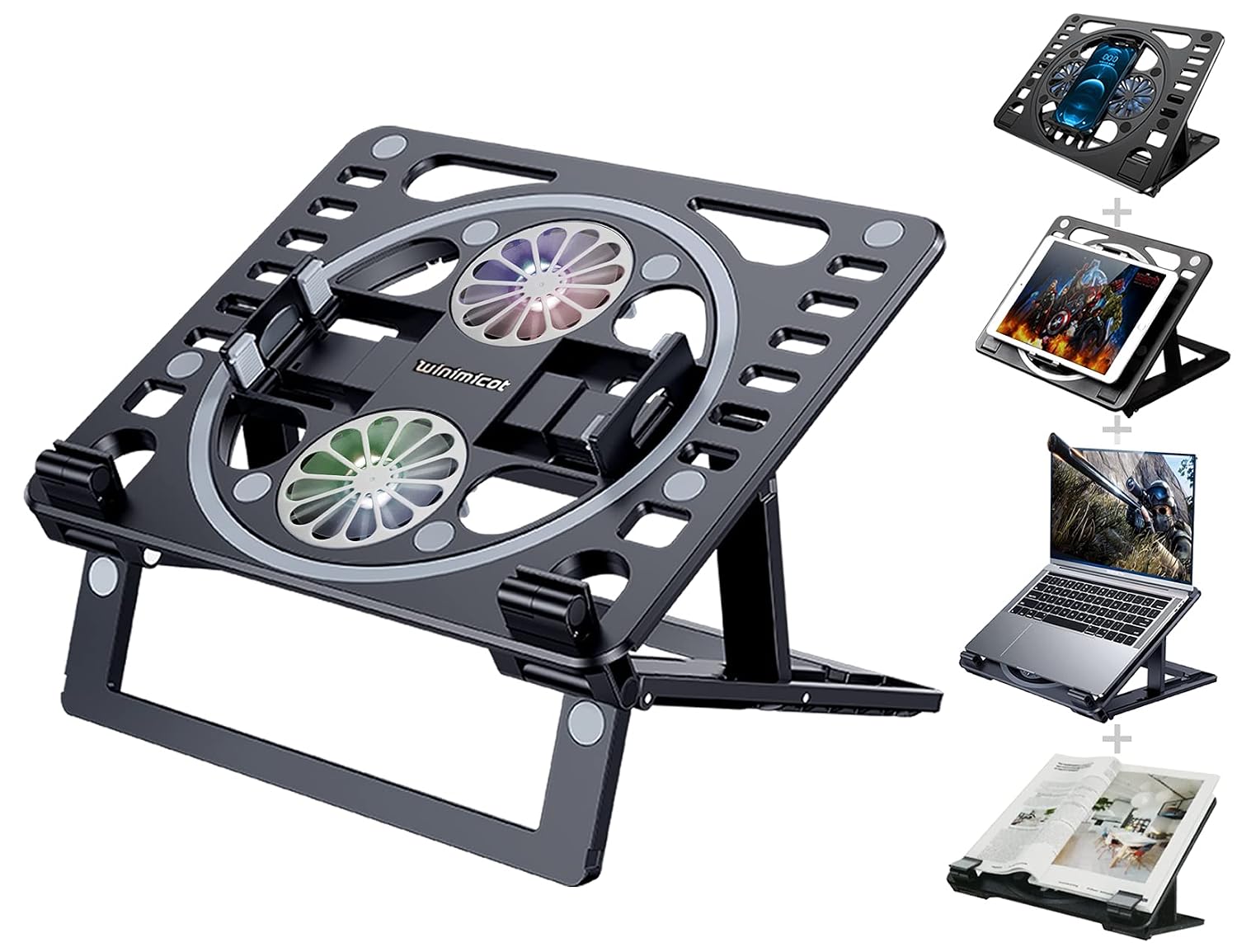 4-In-1 Laptop Cooling Pad Stand
