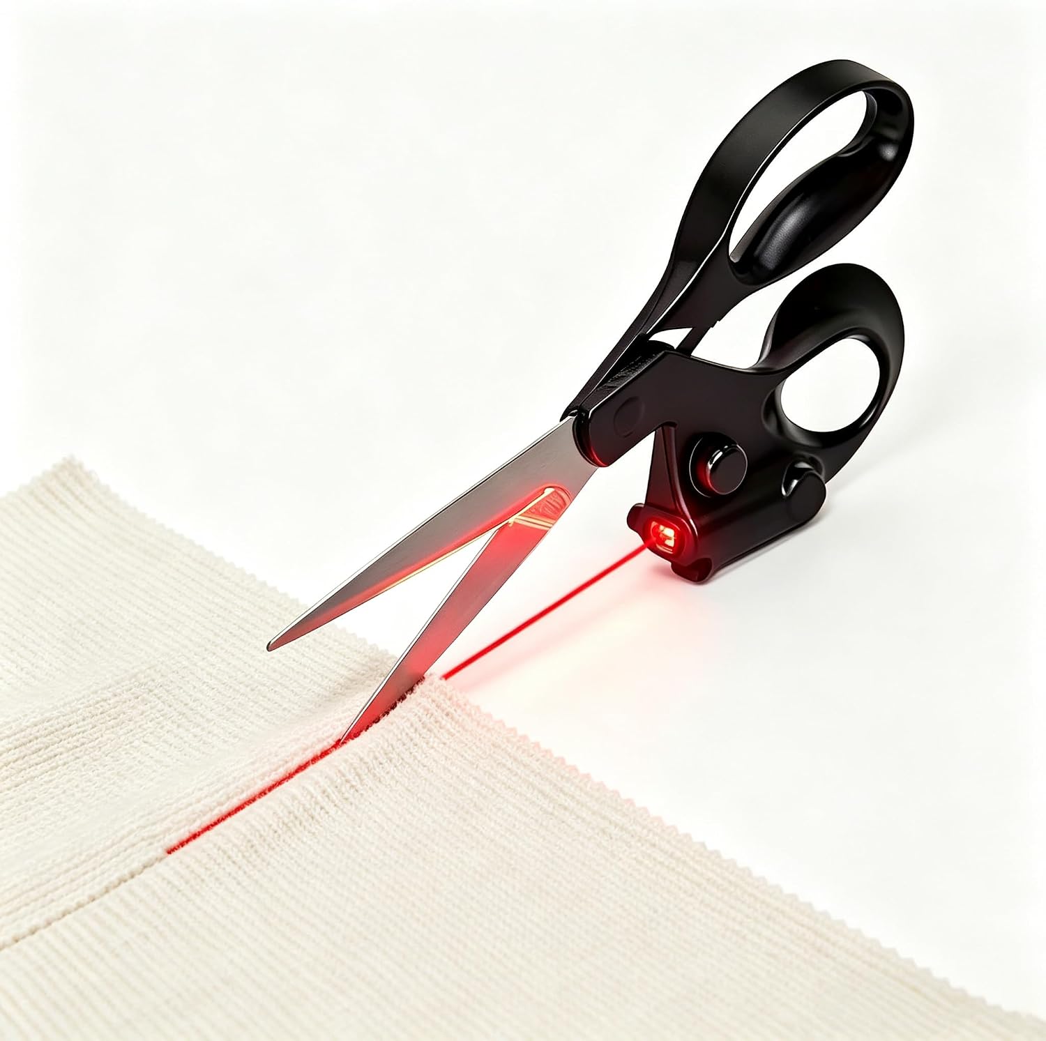 Laser-Guided Fabric Cutting Scissors