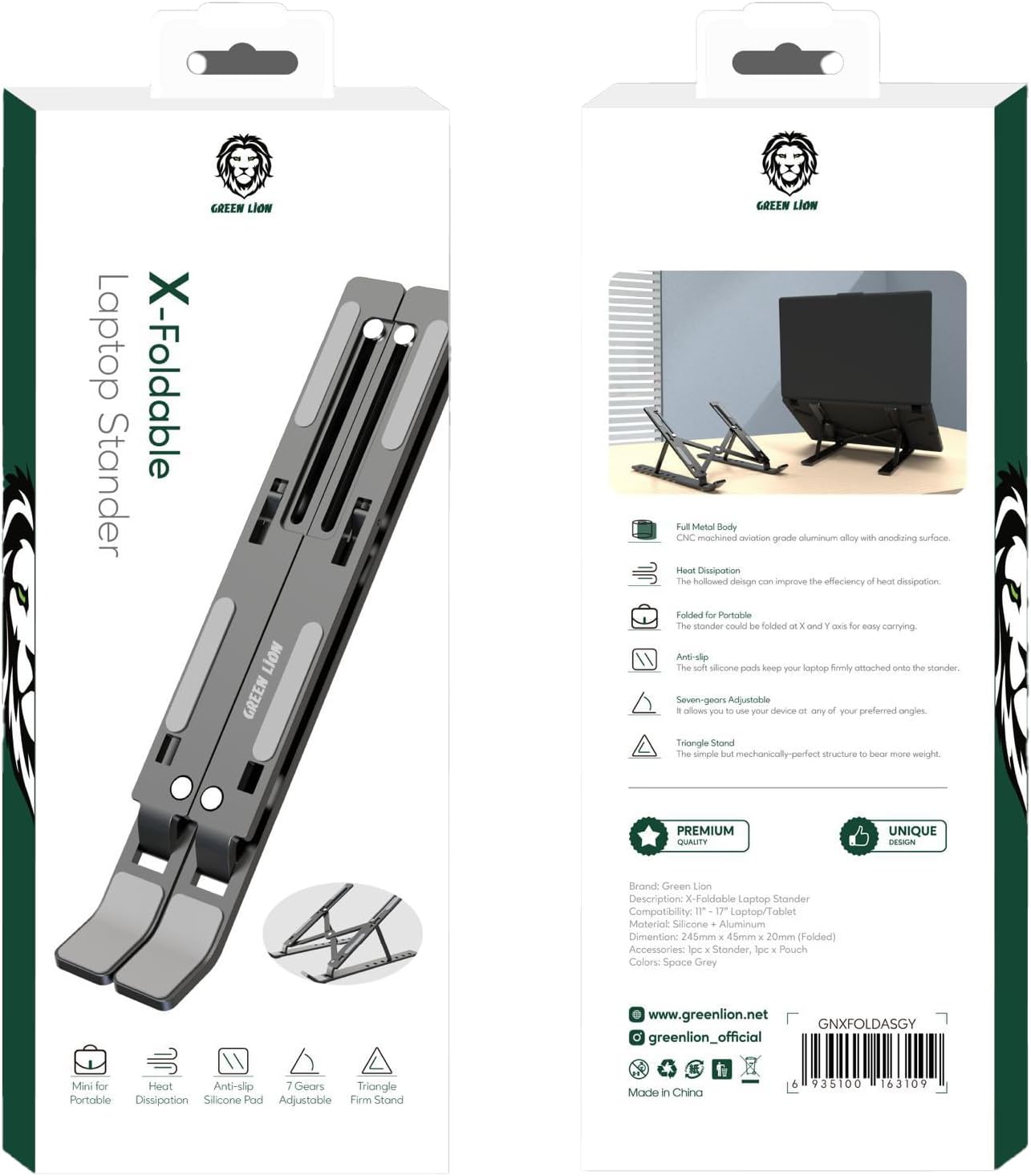 Green Lion X-Foldable Laptop Stander
