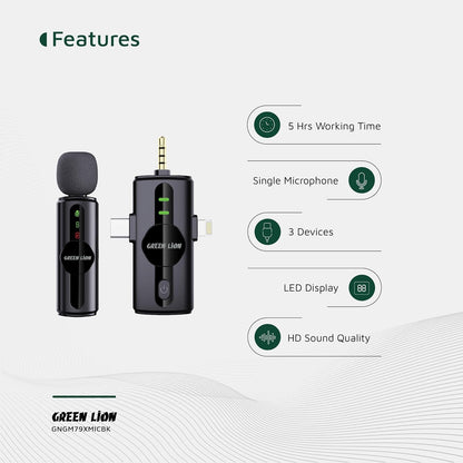 Green Lion GM-79X Microphone 3-In-1