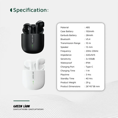 Green Lion Atlanta True Wireless Earbuds