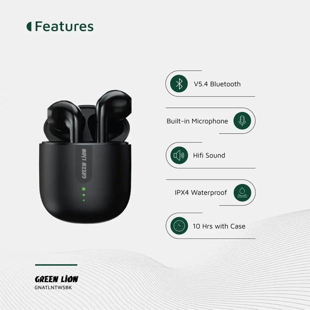 Green Lion Atlanta True Wireless Earbuds