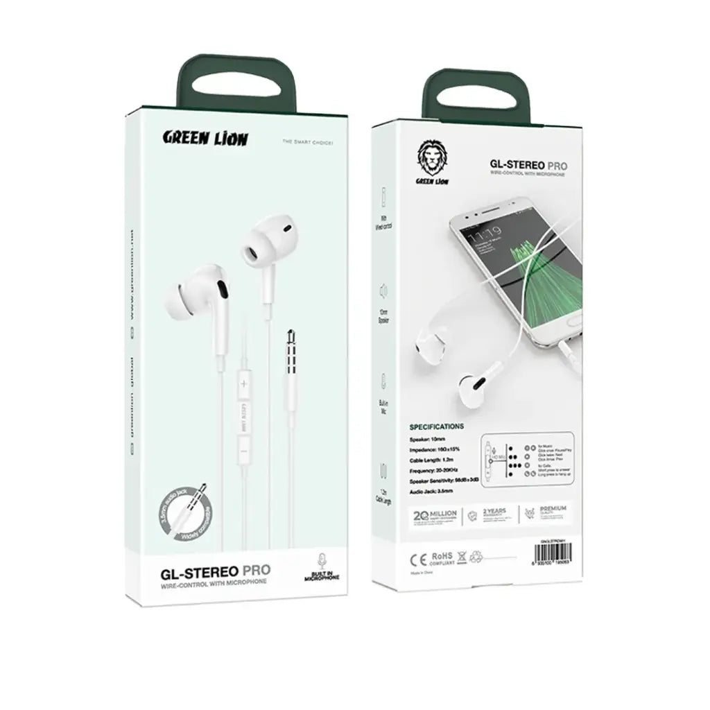 Green Lion GL-Stereo Pro Wired Earphone with Microphone