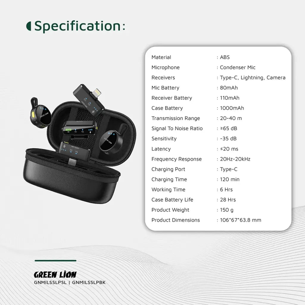 Green Lion GM-85X 3-in-1 Wireless Microphone