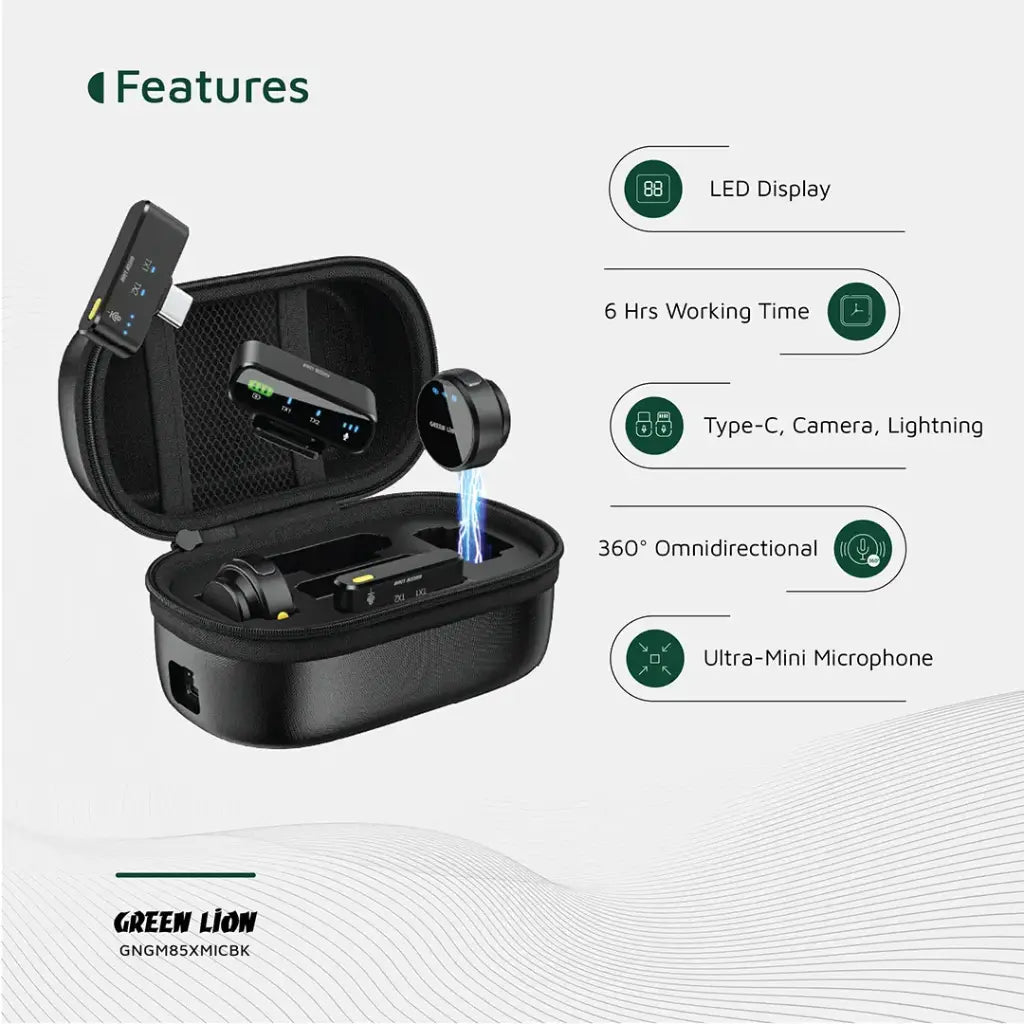 Green Lion GM-85X 3-in-1 Wireless Microphone