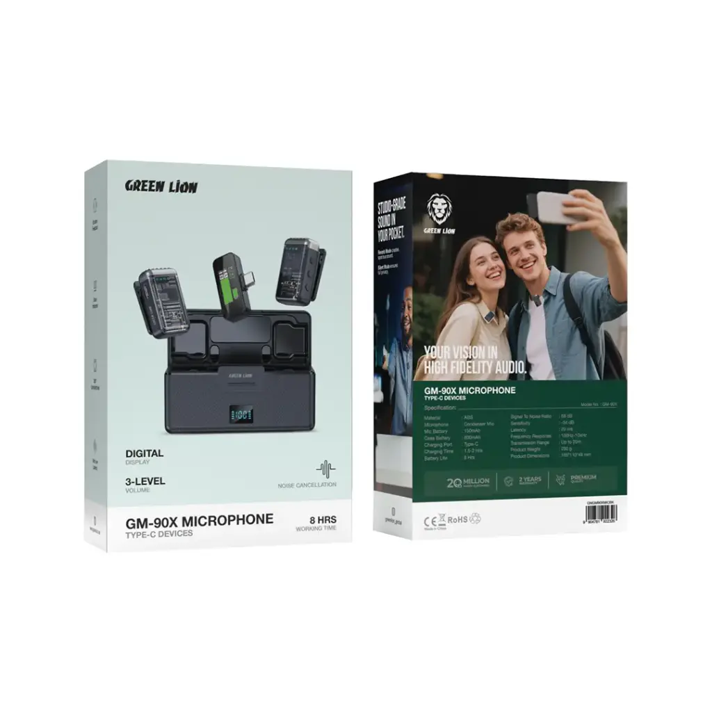 Green Lion GM-90X is a portable wireless condenser microphone