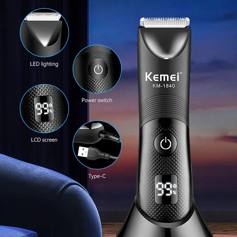 Kemei KM-1845 Body &amp; Groin Hair Trimmer