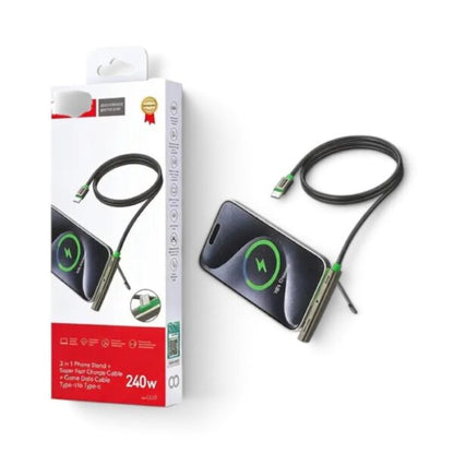 TRANYOO CC10 3-In-1 Charging Cable &amp; Phone Stand