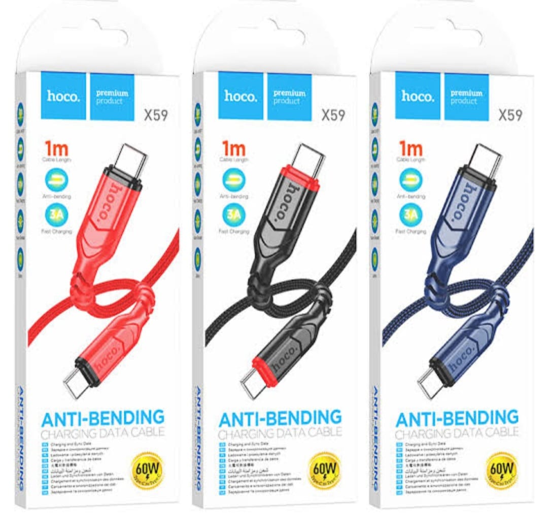 Hoco X59 Anti-Bending Type-C to Type-C Cable