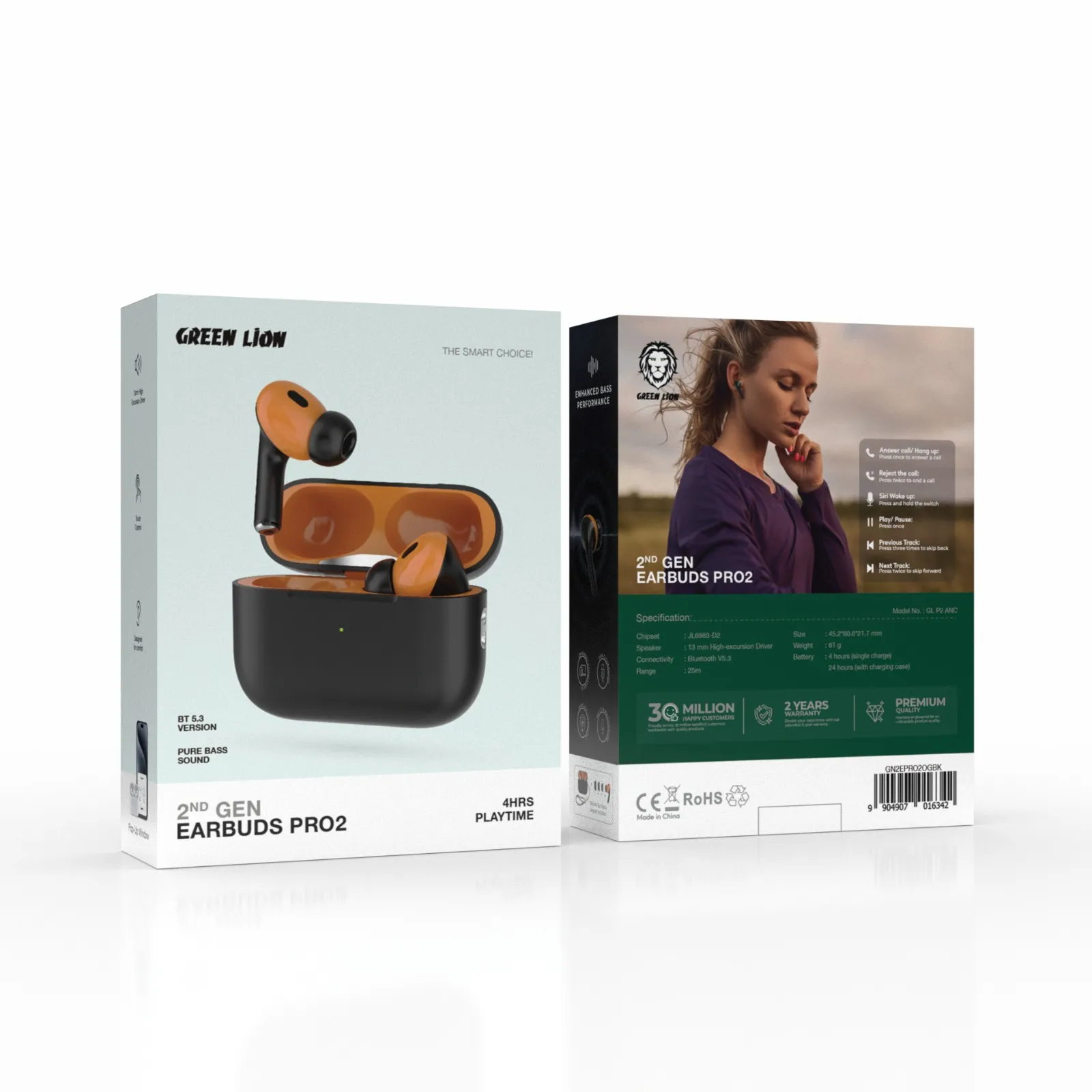 Green Lion 2nd Gen Earbuds Pro 2 with ANC