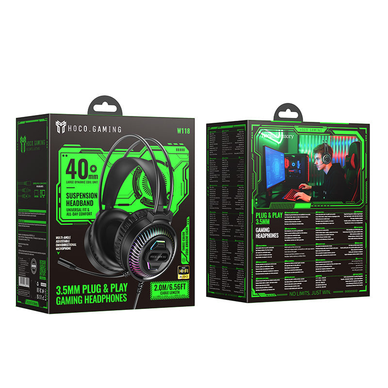 W118 EXTREME
WIRED RGB GAMING HEADSET