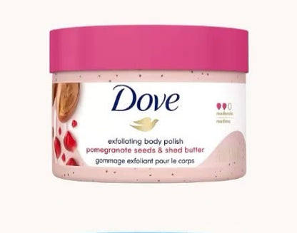 Dove Exfoliating Body Polish scrub Pomegranate Seeds And Shea Butter 298g